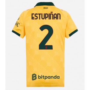 Fotbalové Dres AC Milan Pervis Estupinan #2 Dámské Třetí Oblečení 2025-26 Krátký Rukáv